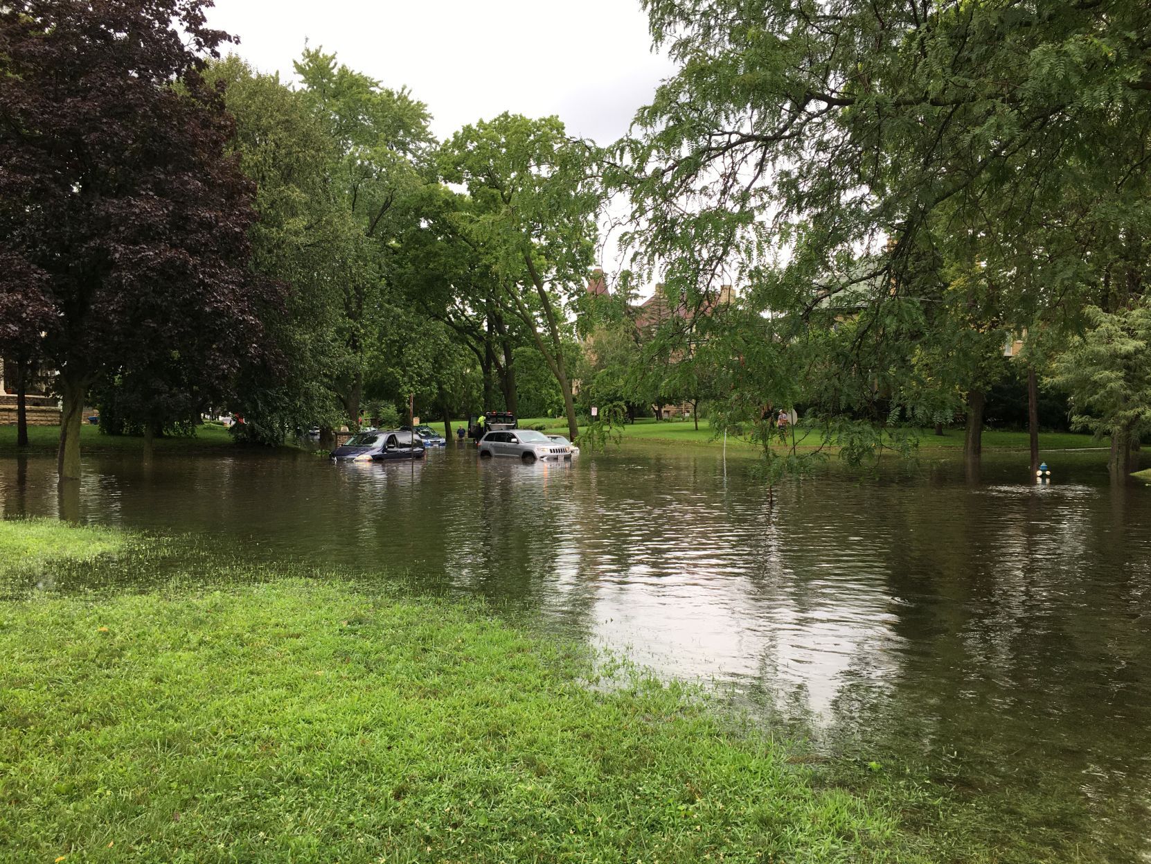 Vehicles stranded